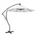 California Umbrella 9' Bayside Series Cantilever With Bronze Aluminum Pole Aluminum Ribs 360 Rotation Tilt Crank Lift With Olefin White Fabric - California Umbrella BA908117-F04