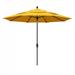 California Umbrella 11' Sun Master Series Patio Umbrella With Bronze Aluminum Pole Fiberglass Ribs Collar Tilt Crank Lift With Olefin Lemon Fabric - California Umbrella GSCUF118117-F25-DWV