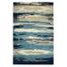Abstract Gunter Blue Hand-tufted Wool Blend Area Rug 4'x6' - Amer Rug ABS40406