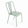 Oviala - Chaise en métal vert sauge - Vert Sauge