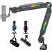 RGB Boom Arm TONOR Adjustable Mic Stand with RGB Light for HyperX QuadCast/Blue Yeti/Shure SM7B T90