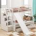 Twin over Full Bunk Bed with Drawers,Storage and Slide, Multifunction