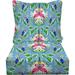 RSH DÃ©cor Indoor Outdoor Pillow Back Deep Seating Chair Cushion Set 25â€�x 25â€� x 5â€� Seat and 25â€� x 21â€� Back Flamingo Flirt Tropical Blue