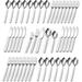 Black Silverware Set, 40 PCs Black Flatware Set for 8, 18/10 Stainless steel Cutlery Set for Home Kitchen and Restaurant