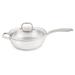 Belly Shape 18/10 SS Deep Skillet with Glass Lid 9.5"