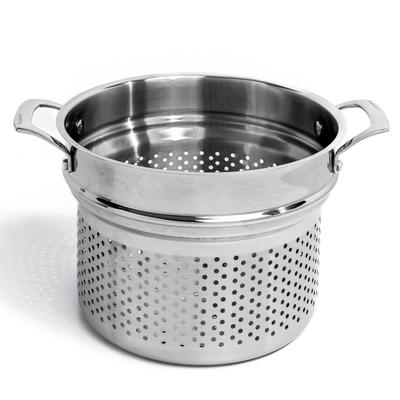 Professional 18/10 SS Tri-Ply Pasta Strainer Insert 9.5"