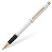 Cross Century II Pearlescent White Lacquer Fountain Pen with Rose-Gold Tone Appointments and Stainless Steel Fine Nib plated with Rose-Gold PVD
