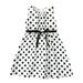 ZHAGHMIN Dresses for Girls 7-8 Toddler Kids Girls Sleeveless Dot Print Belt Dress Princess Dresses Casual Clothes 6Y Girls Junior Dresses Girls Dress With Cardigan Toddler Girl Corduroy Jumper Baby