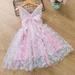 Butterfly Tulle Tutu Dress for Toddler Girl Sleeveless Strap Princess Layered Dress