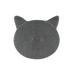 iH casadécor Braided Cotton Cat Shape Mat Cotton in Gray | 1 H x 16 W x 16 D in | Wayfair HT-1062CG