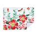 iH casadécor 2 Piece Fiery Red Floral Tea Towel Cotton in Blue | 28 H x 18 W in | Wayfair DC-185FF(2)