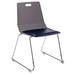 National Public Seating Luvraflex 19.25" W Stackable Vinyl Seat Reception Chair w/ Metal Frame Vinyl/Metal in Gray/Black | Wayfair LVC20-11-04