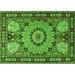 Ahgly Company Indoor Rectangle Persian Green Traditional Area Rugs 2 x 5