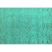 Ahgly Company Machine Washable Indoor Rectangle Abstract Turquoise Blue Modern Area Rugs 8 x 10