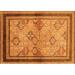 Ahgly Company Indoor Rectangle Oriental Orange Traditional Area Rugs 5 x 8