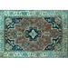 Ahgly Company Indoor Rectangle Oriental Light Blue Traditional Area Rugs 2 x 4