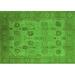 Ahgly Company Indoor Rectangle Oriental Green Industrial Area Rugs 2 x 4