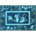 Ahgly Company Indoor Rectangle Oriental Light Blue Asian Inspired Area Rugs 8 x 12