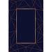 Blue/Brown Rectangle 5'3" x 7'7" Area Rug - East Urban Home Riner Geometric Machine Woven/Power Loom Area Rug in Navy/Bronze | Wayfair