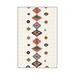 Green/Orange 2'7" x 9'10" Area Rug - East Urban Home Collins Moroccan Machine Made Flatweave Area Rug in Cream/Orange/Green | Wayfair