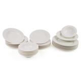 East Urban Home Talala 24 Piece Dinnerware Set, Service for 6 Porcelain/Ceramic in White | Wayfair DF16E833D878474D83FB19718989DE80