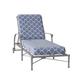 Woodard Delphi 76" Long Reclining Single Chaise w/ Cushion Metal in Gray | 22.75 H x 32 W x 76 D in | Outdoor Furniture | Wayfair 850470-72-22M