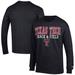 Men's Champion Black Texas Tech Red Raiders Track & Field Stack Long Sleeve T-Shirt