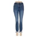 Ann Taylor LOFT Jeans - High Rise Skinny Leg Denim: Blue Bottoms - Women's Size 27 - Dark Wash