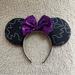 Disney Accessories | Custom Ghost Minnie Ears | Color: Black/Purple | Size: Os