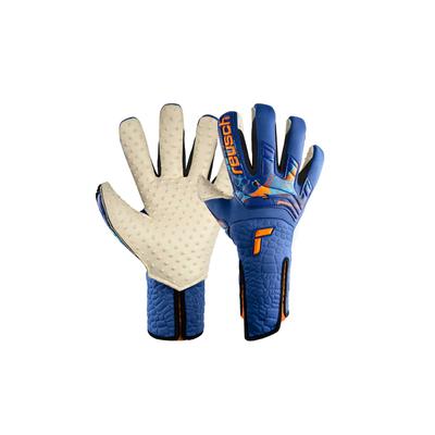 Torwarthandschuhe REUSCH "Attrakt SpeedBump Strapless AdaptiveFlex" Gr. 10,5, blau (blau, orange) Damen Handschuhe Sporthandschuhe