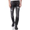 Straight-Jeans RUSTY NEAL "ODAR", Herren, Gr. 33, US-Größen, schwarz, 98% Baumwolle, 2% Elasthan, unifarben, casual, lang, Jeans, Mit farblich abgesetzten Ziernähten
