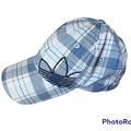 Adidas Accessories | Adidas Fitted Hat, S/M Blue And White Plaid | Color: Blue/White | Size: Small/Medium