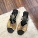 Gucci Shoes | Gucci Vintage Gold Leather Heels 5.5 Pumps Sandals | Color: Black/Gold | Size: 5.5