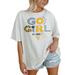 Women's Gameday Couture White West Virginia Mountaineers PoweredBy Go Girl Oversized T-Shirt