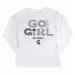 Girls Youth Gameday Couture White Michigan State Spartans PoweredBy Go Girl Long Sleeve T-Shirt