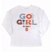 Girls Youth Gameday Couture White Syracuse Orange PoweredBy Go Girl Long Sleeve T-Shirt