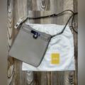 Michael Kors Bags | New Michael Kors Hamilton Md Ns Messenger Leather Crossbody Bag Pearl Grey $248 | Color: Gray/Silver | Size: Medium Messenger