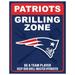 New England Patriots 13" x 20" Grill Zone Metal Sign