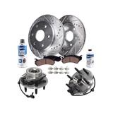 2003-2006 Cadillac Escalade ESV Front Brake Pad and Rotor and Wheel Hub Kit - Detroit Axle