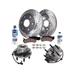 2003-2006 Cadillac Escalade ESV Front Brake Pad and Rotor and Wheel Hub Kit - Detroit Axle