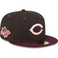 Men's New Era Brown/Maroon Cincinnati Reds Chocolate Strawberry 59FIFTY Fitted Hat