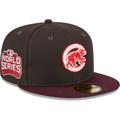 Men's New Era Brown/Maroon Chicago Cubs Chocolate Strawberry 59FIFTY Fitted Hat