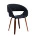 Wade Logan® Kerber Upholstered Arm Chair Upholstered, Solid Wood in Black | Wayfair B7FC0430CB7E4842A460C2C61C56A923