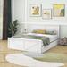 Latitude Run® John-Luke Wooden Platform Bed w/ 4 Drawers Wood in White | 39 H x 64 W x 82 D in | Wayfair D7908B42AFD84B0DA8757BC4F88E7A34
