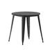 Williston Forge Graciana Round Commercial Indoor/Outdoor Poly Resin Restaurant Table w/ Steel Frame Metal in Black | 30 H x 30 W x 30 D in | Wayfair