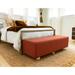 Hokku Designs Caya 4-in-1 Large Queen/King Bed Bench, Giant Ottoman, Dining Bench, & Yoga & Massage Platform Upholstered in Orange/Red/Brown | Wayfair