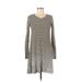 Hi-Line Casual Dress: Black Stripes Dresses - Women's Size Small