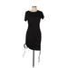 Casual Dress - Sheath: Black Solid Dresses - Women's Size Large