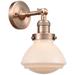 Franklin Olean 7.75" High Copper Sconce w/ Matte White Shade