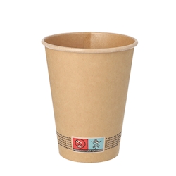 Papstar 1000 Pappbecher 0,3 l Ø 9 cm · 11 cm braun Heißgetränk Kaltgetränk Kaffee Becher